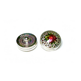 Snap Charms: Iridescent Rhinestone (Dark), Interchangeable Shoelace Charm & Roller Skate Accessory