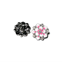 Snap Charms: Pink Flower Blossom, Interchangeable Shoelace Charm & Roller Skate Accessory