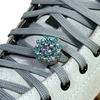 Snap Charms: Purple Teal Cluster, Interchangeable Shoelace Charm & Roller Skate Accessory