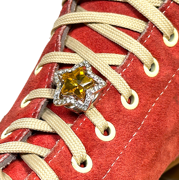 Snap Charms: Yellow Star, Interchangeable Shoelace Charm & Roller Skate Accessory