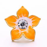 Snap Charms: Orange Flower, Interchangeable Shoelace Charm & Roller Skate Accessory