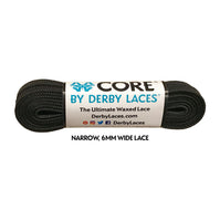 Black CORE Laces (Narrow 6MM), Pair