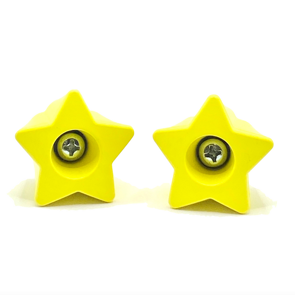 Bolt-On TWINKLE TOES Star Toe Stops, STARRY NIGHT YELLOW (Pair)