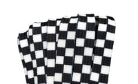 Black & White Checkered Flag Skate Laces, Pair