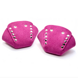 Fuchsia Pink Suede Roller Skate Toe Caps