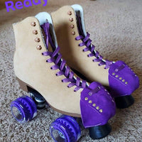 Purple Suede Roller Skate Toe Caps (Moxi Taffy Shade)