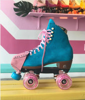 Light Pink Suede Roller Skate Toe Caps
