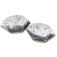 Silver Glitter Suede Roller Skate Toe Caps