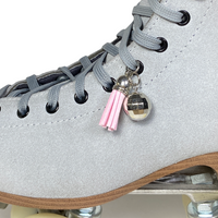 Light Pink Suede Roller Skate Tassel Charm