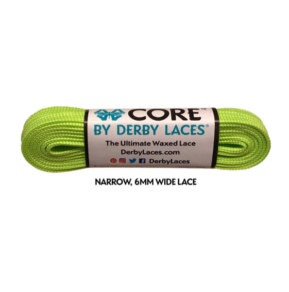Lime Green CORE Laces (Narrow 6MM), Pair