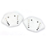 White Suede Roller Skate Toe Caps