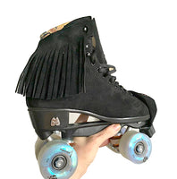 Black Suede Fringe for Roller Skates, Pair *ONLY COMPATIBLE with SPECIFIC Brands/Sizes in the dropdown menu*