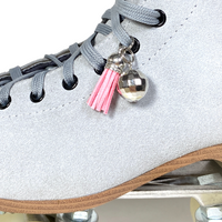 Pink Tassel + Disco Ball Charm Roller Skate Accessory