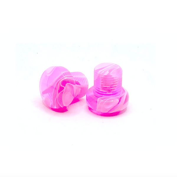 Pink Swirl Roller Skate Toe Plugs, Pair