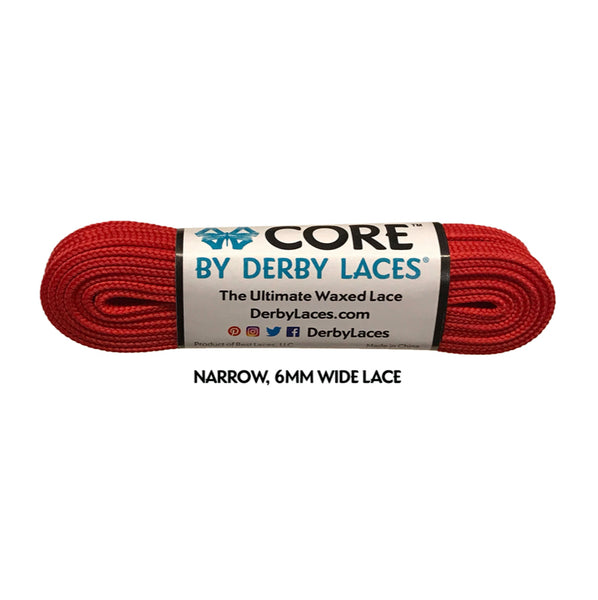 Red CORE Laces (Narrow 6MM), Pair