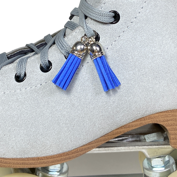 Royal Blue Suede Roller Skate Tassel Charm