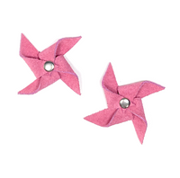 Single Color Suede Pinwheel Charms for Roller Skate Laces (Set of 2)