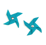 Single Color Suede Pinwheel Charms for Roller Skate Laces (Set of 2)