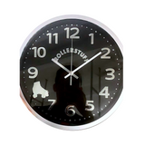 SKATE O'CLOCK! BLACK 12-inch Round Wall Clock