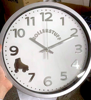 SKATE O'CLOCK! WHITE 12-inch Round Wall Clock