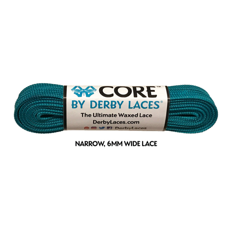Teal CORE Laces (Narrow 6MM), Pair – ROLLERSTUFF