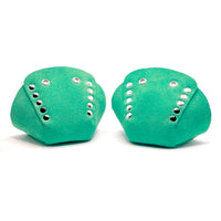 Green Suede Roller Skate Toe Caps (Moxi Green Apple Shade)